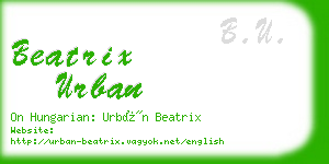 beatrix urban business card